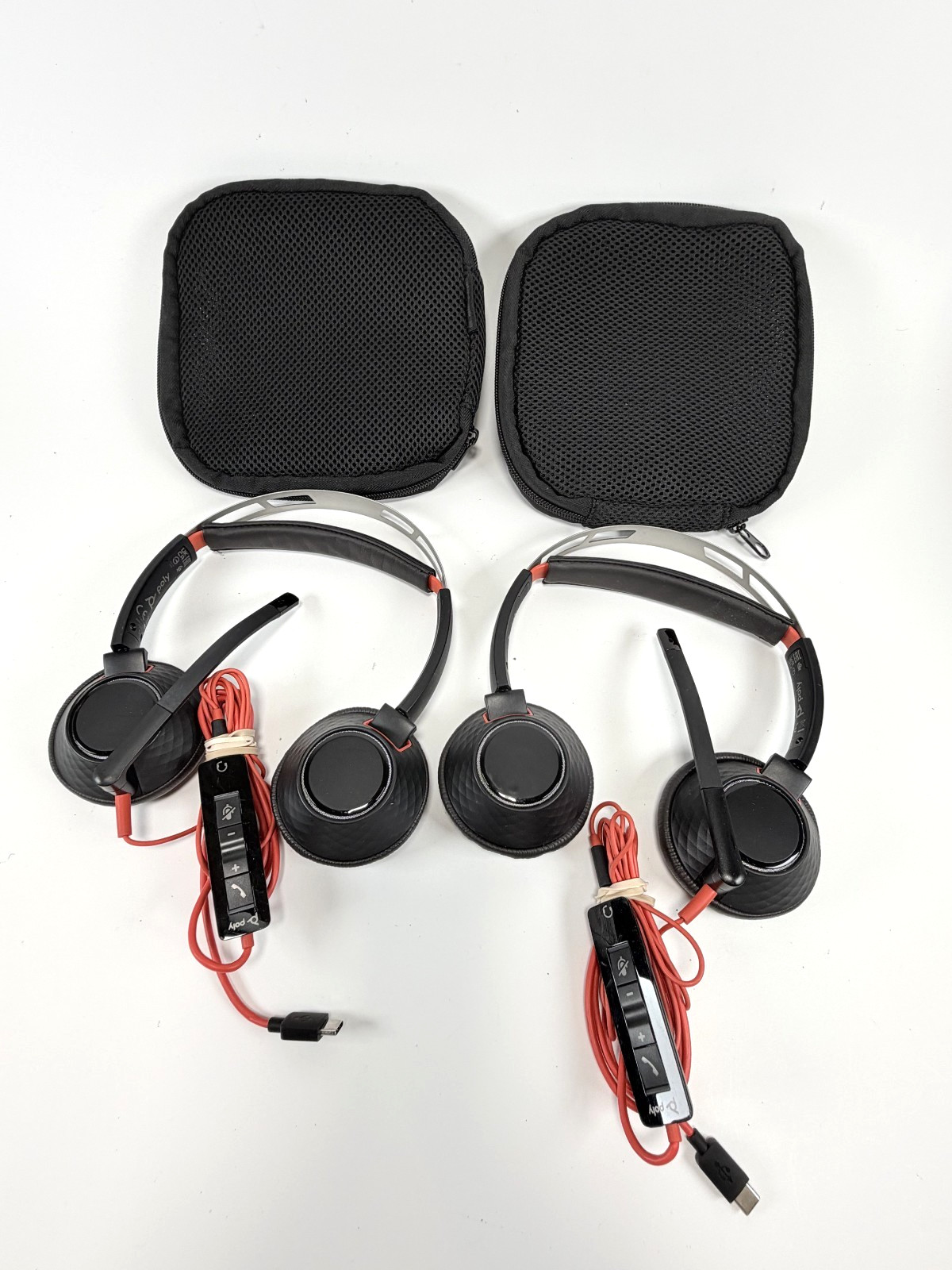 Plantronics Poly Blackwire C5220T Stereo USB-C Business Headset Lot of 2