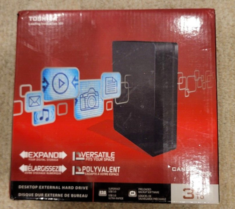 Toshiba Canvio Desk3TB 5700RPM New