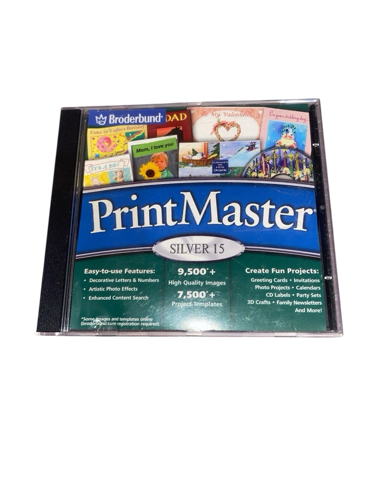Broderbund PrintMaster Silver 15 Great Condition Disc “Appears” Unscratched