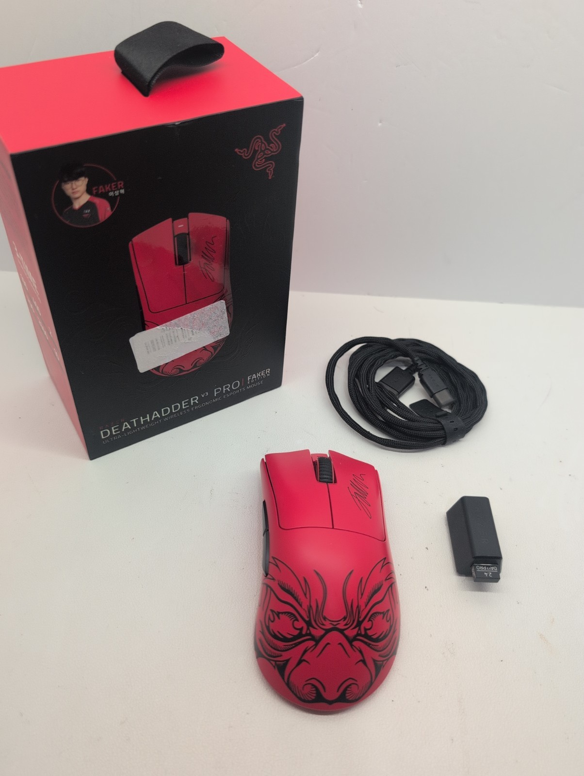Razer DeathAdder V3 Pro Faker Edition Ultra-Lightweight Wireless Mouse with box