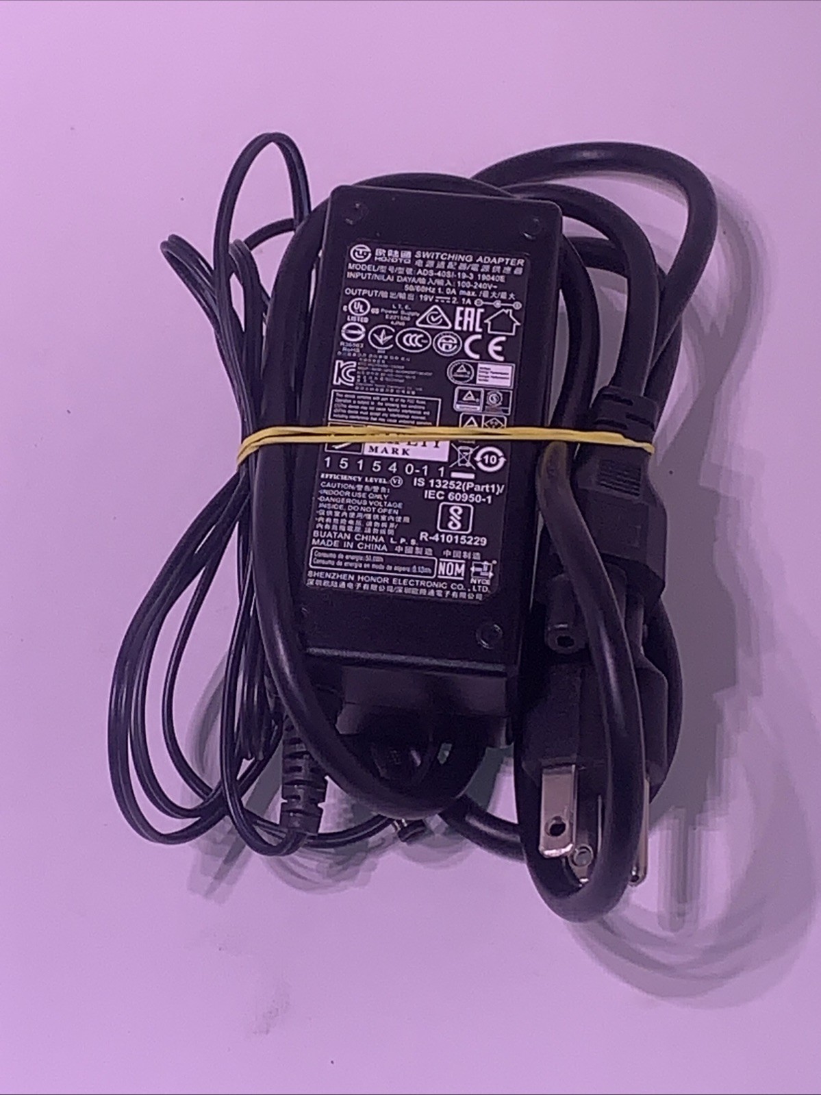 Genuine Hoioto Power Adapter 19V 1.58A for HP 24M Micro-edge Monitor 24" Charger