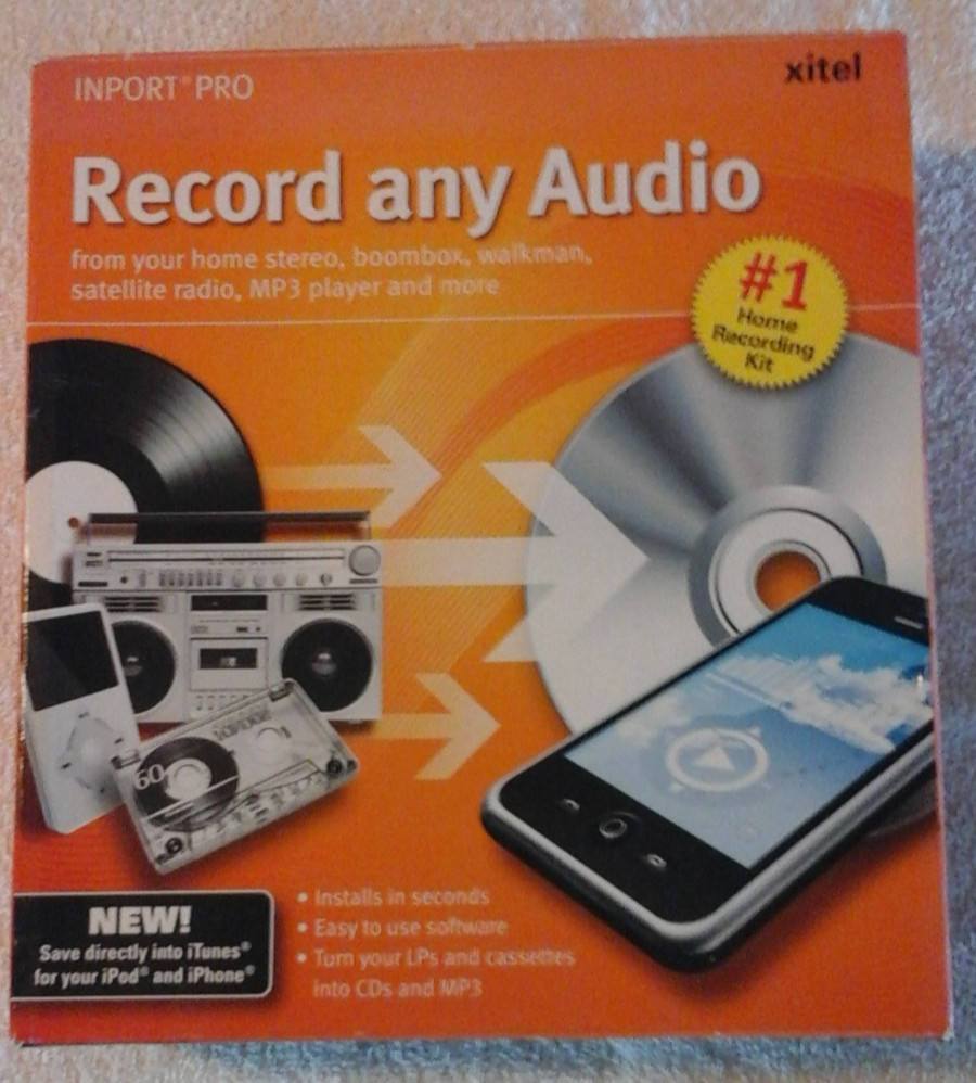 Xitel Inport PRO Record Any Audio NIB Home Recording Kit  New in Box
