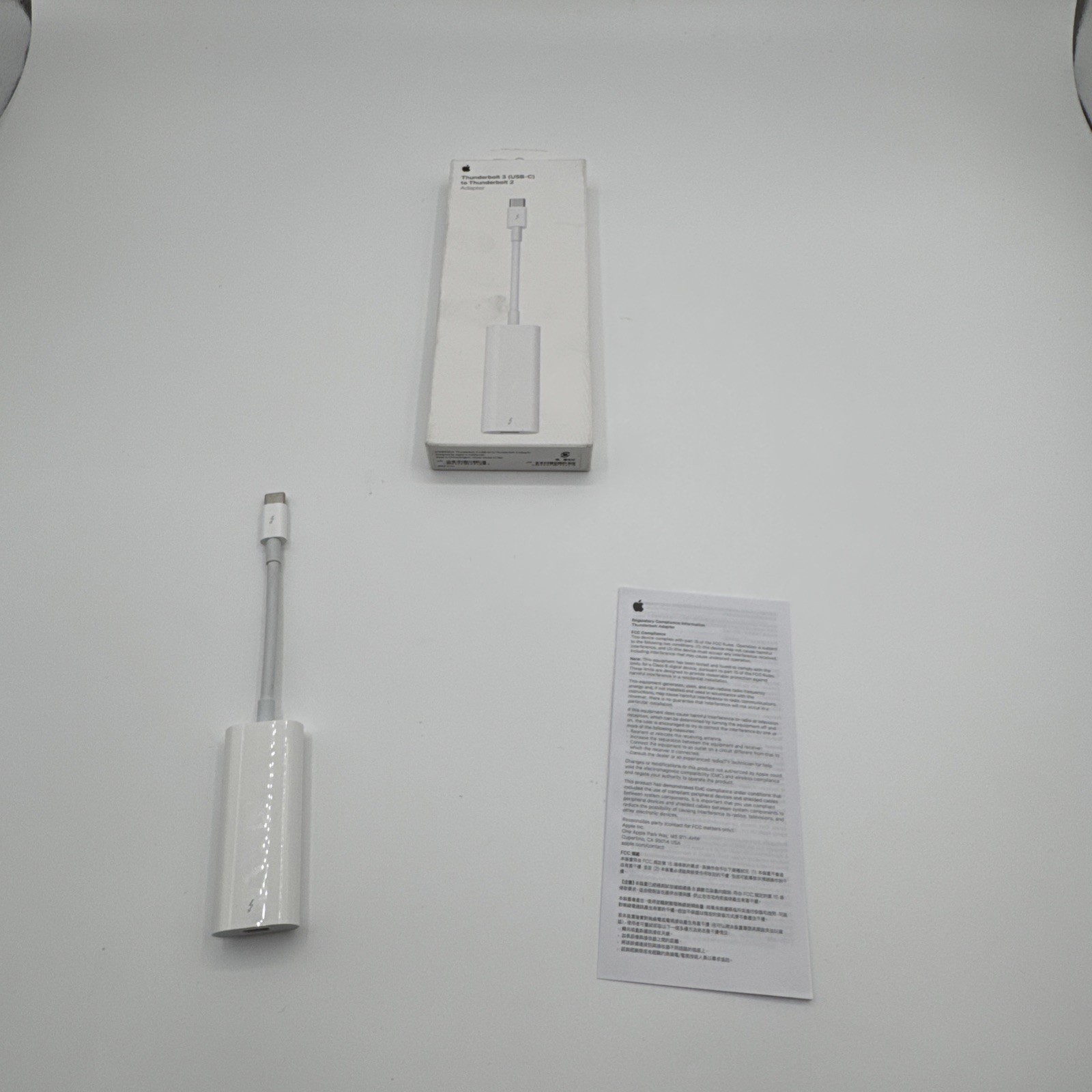 Genuine Apple A1790 Thunderbolt 3 USB-C to Thunderbolt 2 Adapter White OEM