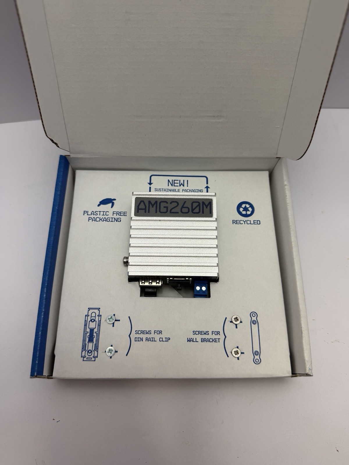 AMG Systems AMG260M-1GBT-1S-P90 Series Industrial PoE Mini Media Converter