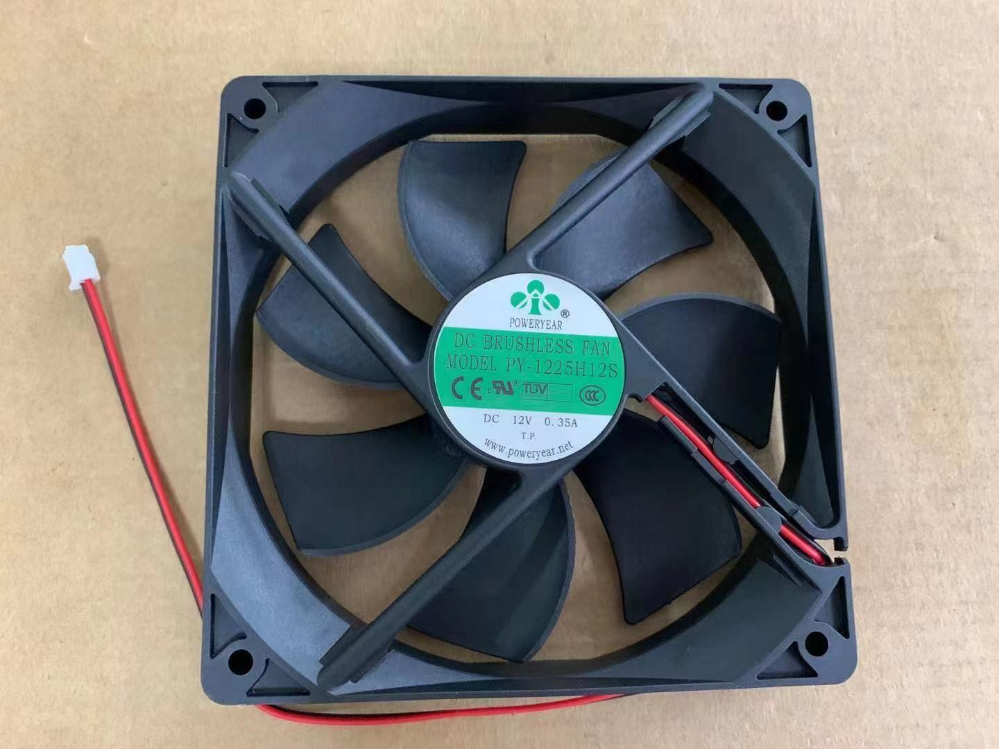 1pcs POWERYEAR PY-1225H12S DC BRUSHLESS FAN 12V 0.35A 12CM 12025 cooling fan
