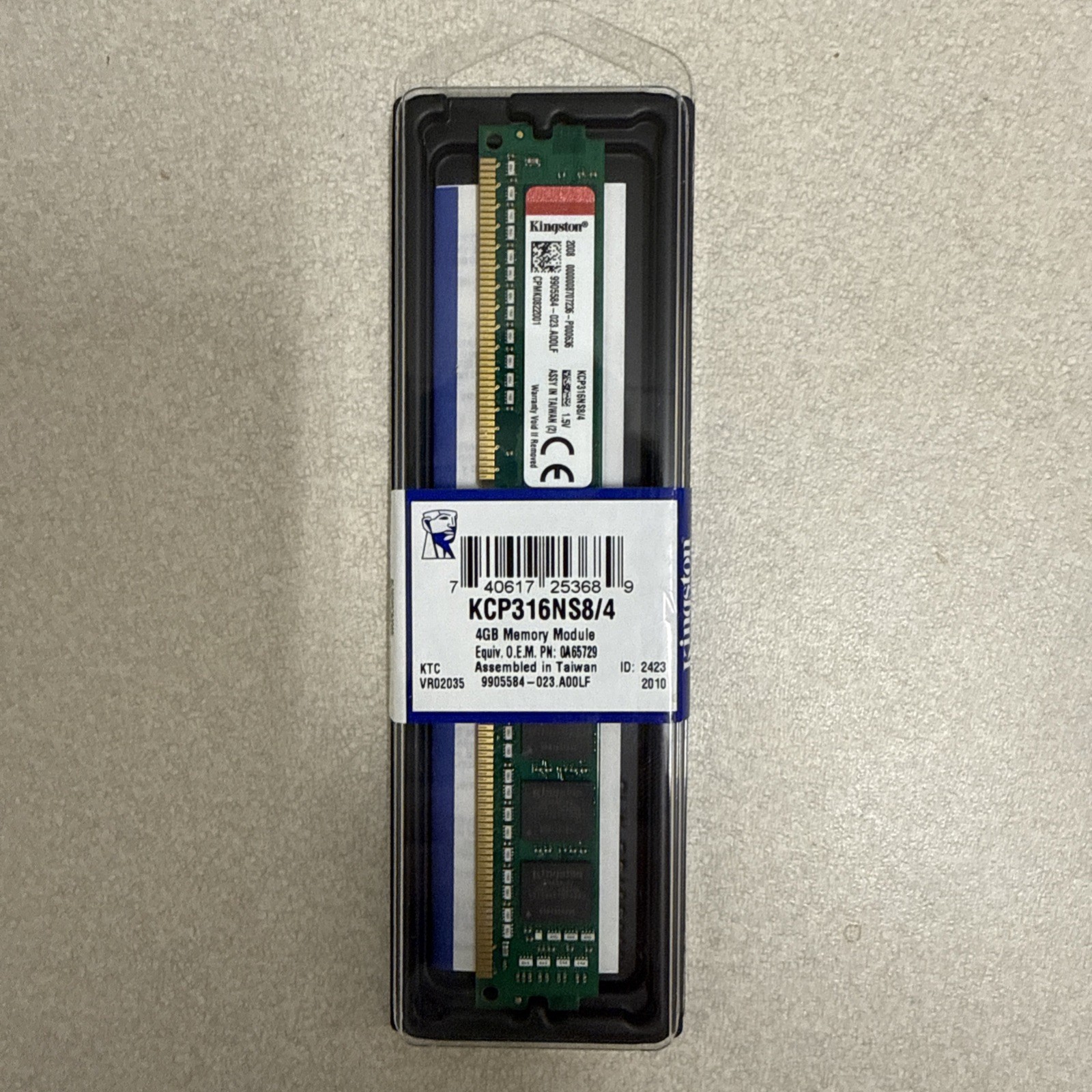 NEW FACTORY SEALED Kingston KCP316NS8/4 4GB SDRAM Unbuffered DDR3-1600 PC3-12800