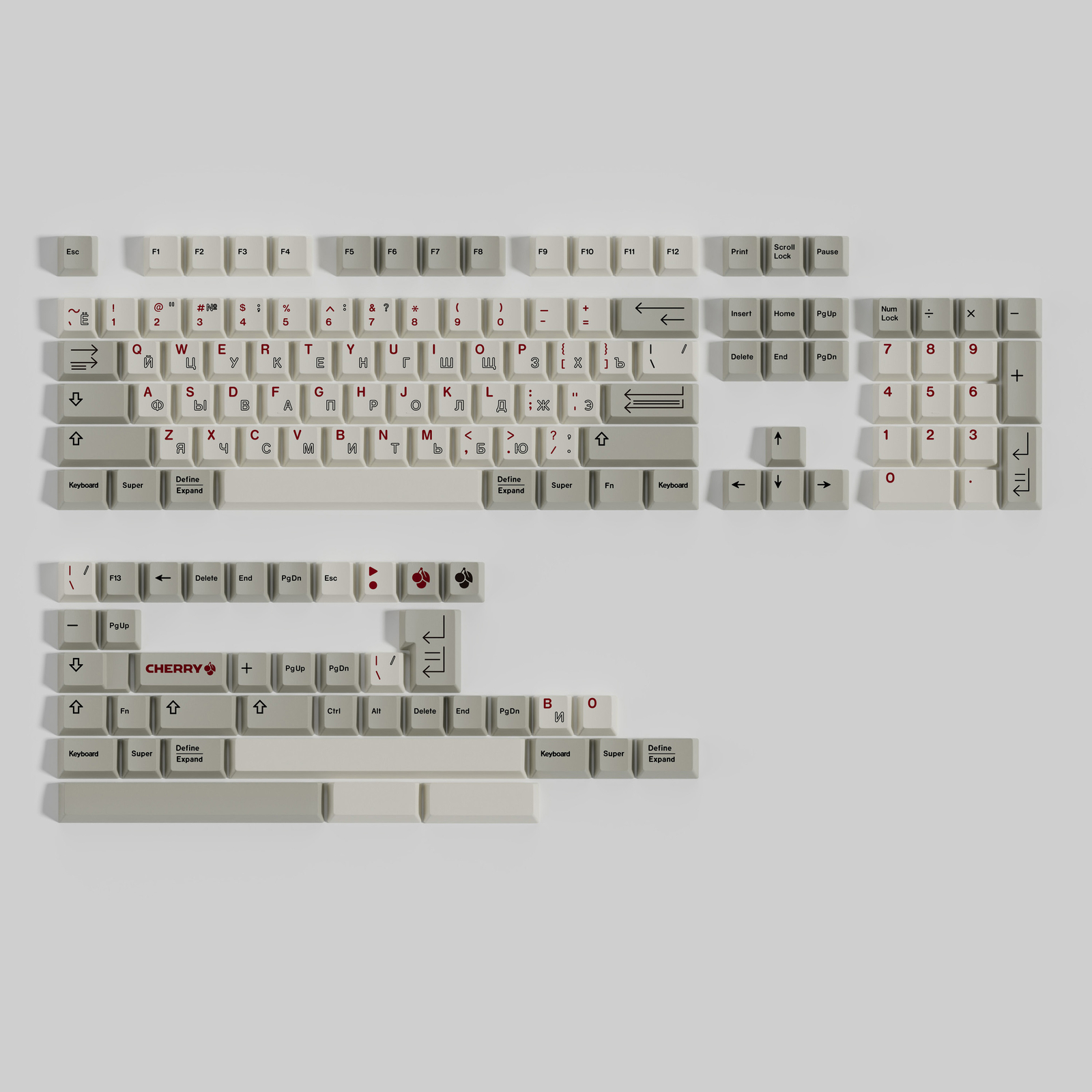 GMK U9 L9 Retro Colorway Dye Subs PBT Keycap Set With Muti languages Root