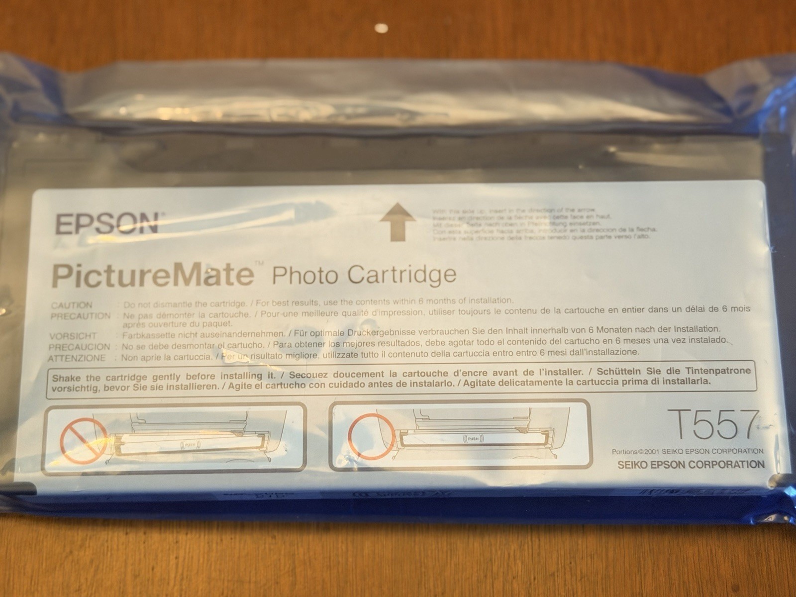 Epson T557 PictureMate Photo Cartridge Sealed in Bag New - Exp 2006