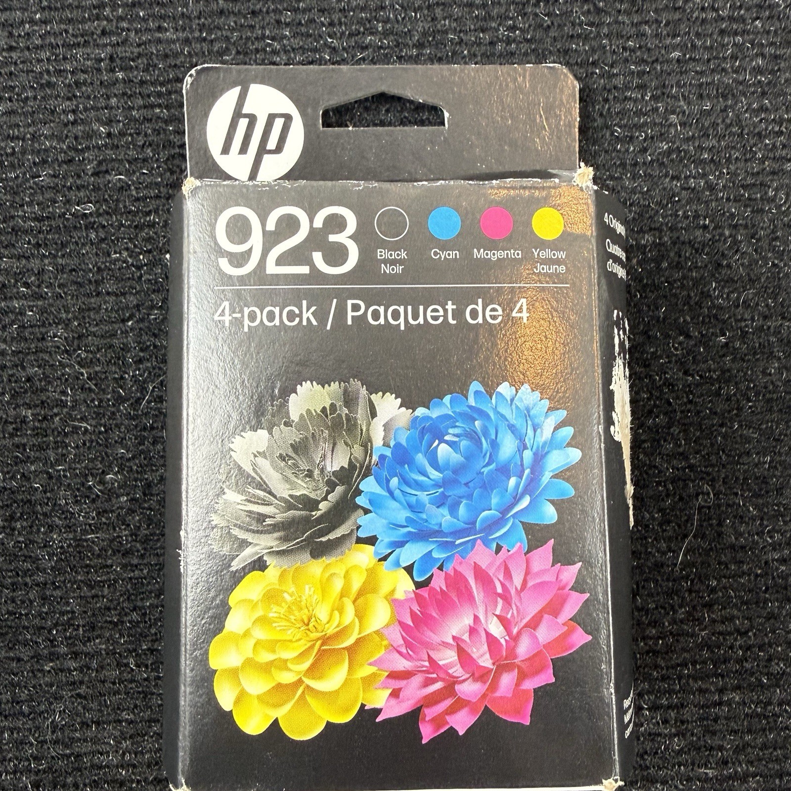 HP 923 CMYK Original Ink Cartridge 4-Pack, ~500 pages K, ~400 pages C/M/Y,