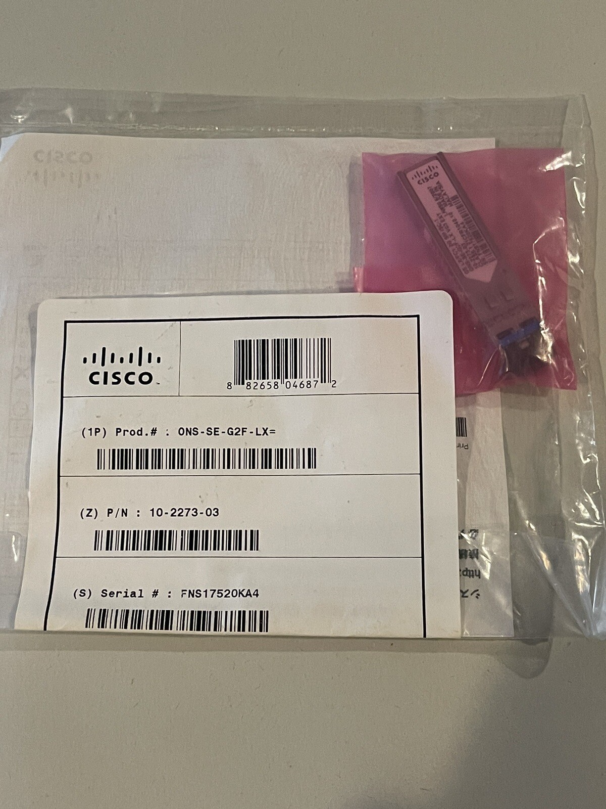 Genuine New Cisco ONS-SE-G2F-LX, Transceiver 10-2273-03