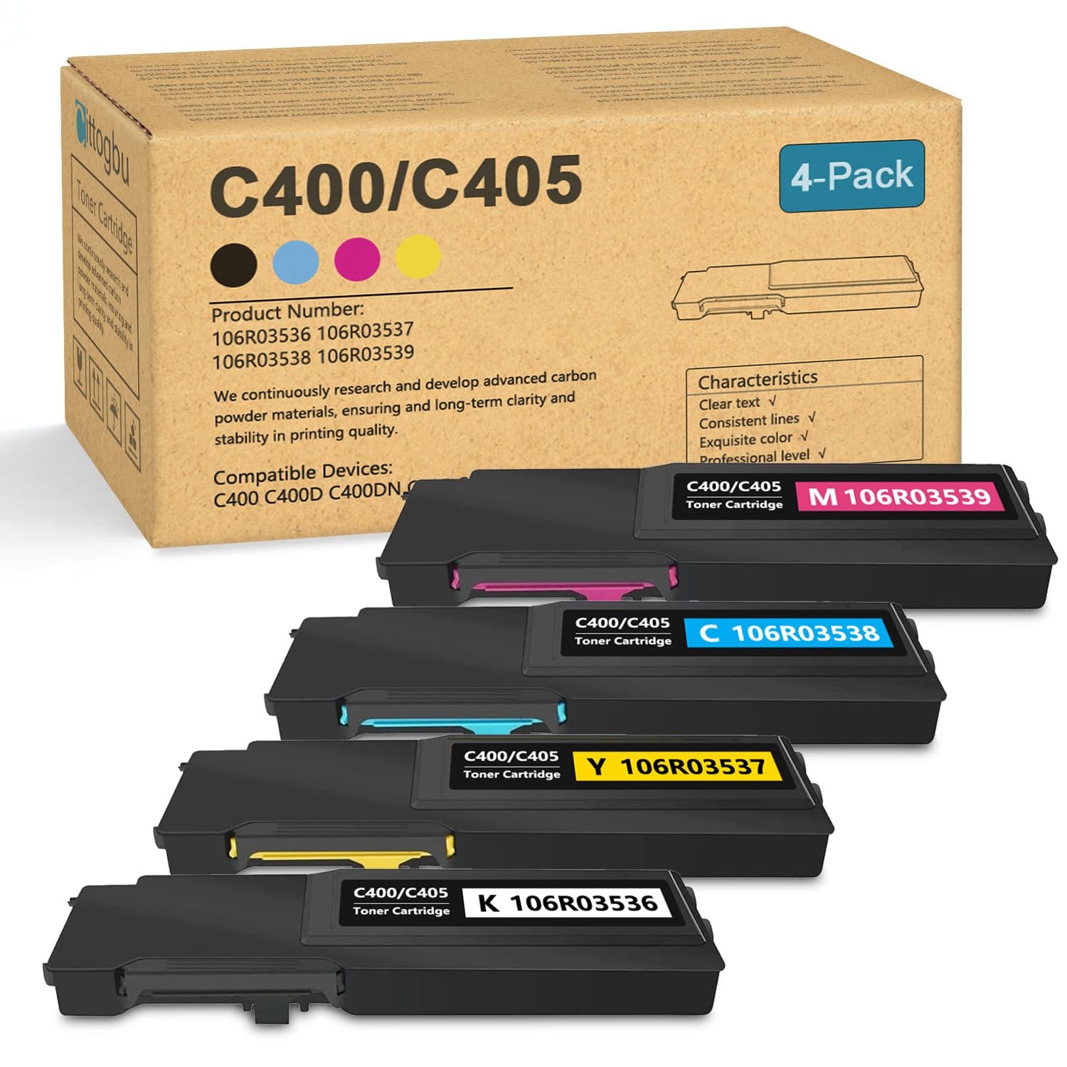 VersaLink C400 / C405 Extra High Capacity Toner Cartridge (4-Pack, K/C/M/Y