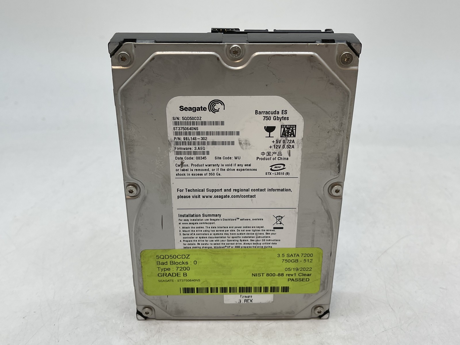 Seagate Barracuda ES 750GB ST3750640NS 3.5" SATA Internal HDD GRADE B FREE SH