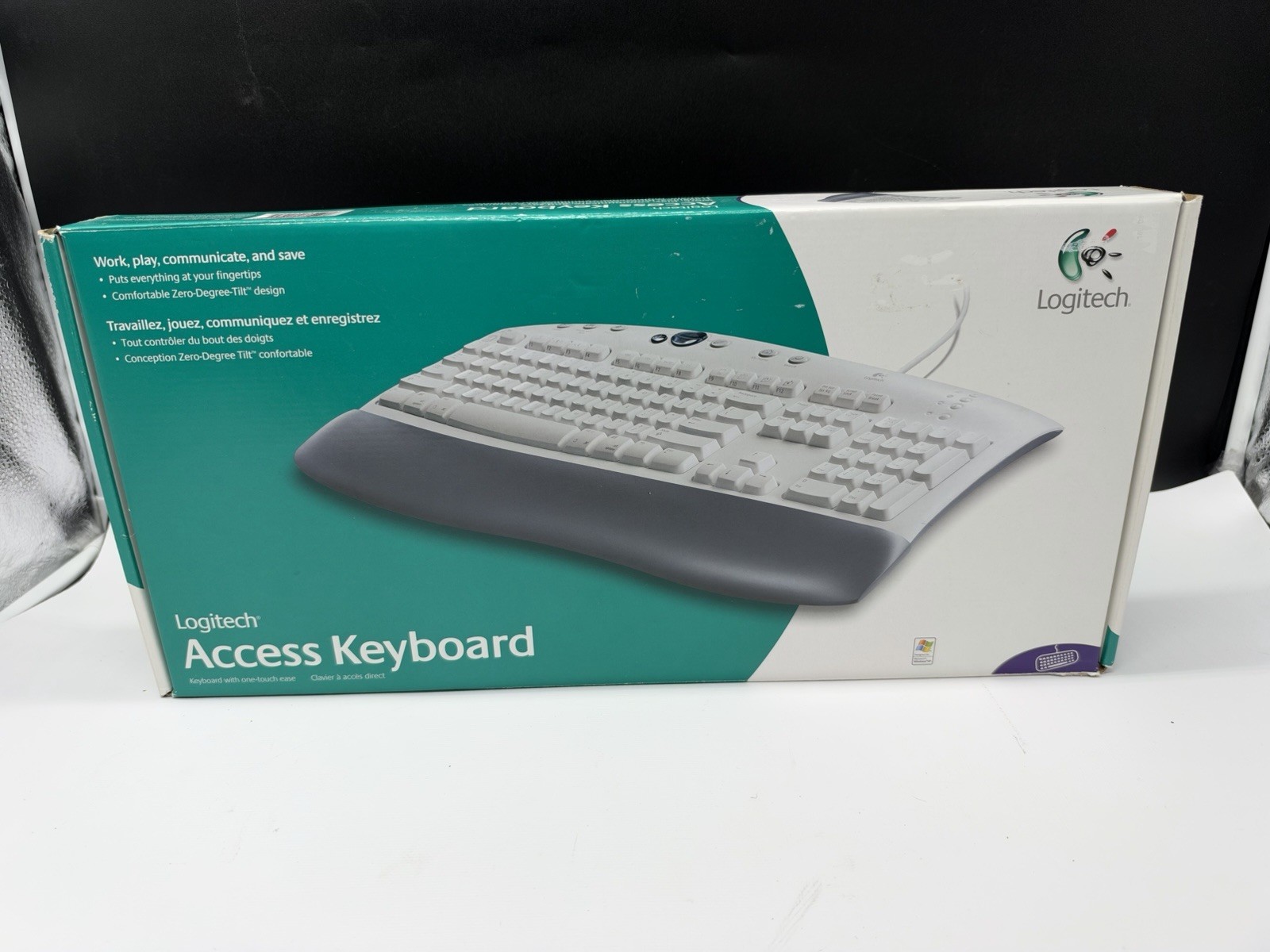 Retro Logitech Access Y-SR34 RT7R13 Media Enhanced Keyboard UK Layout PS/2