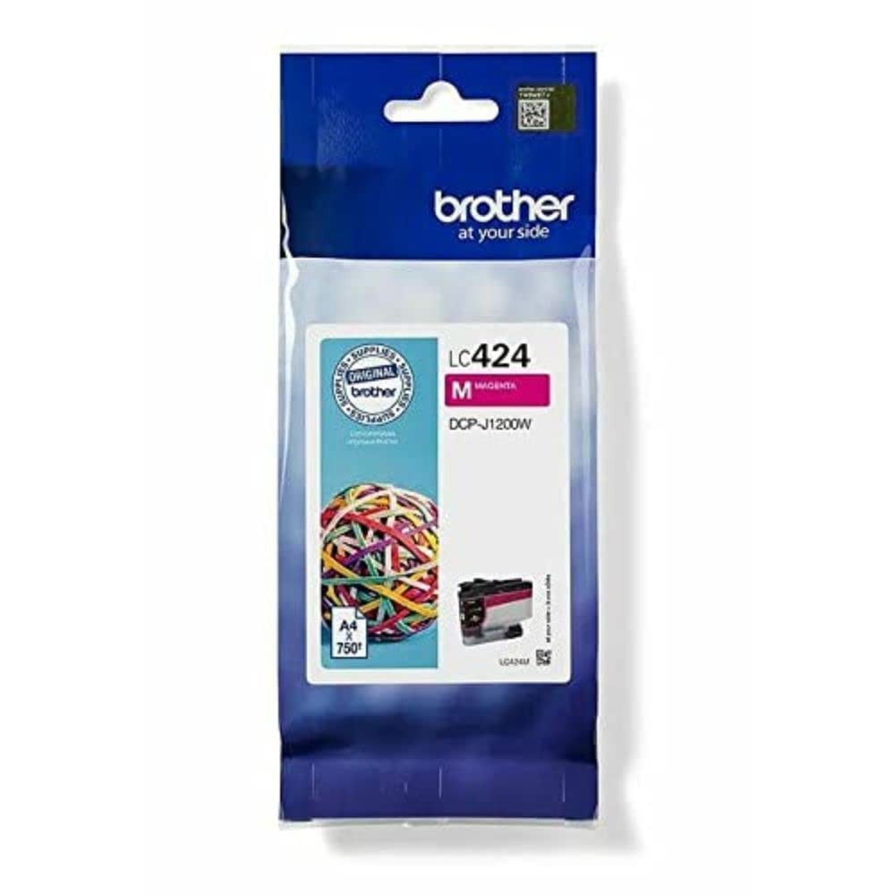 Brother LC-424M Inkjet Cartridge, Magenta, Single Pack, Standard Yield, includes