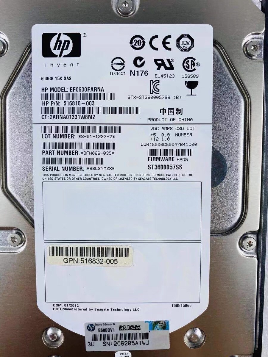 516828-B21 FOR HPE 517354-001 600GB DP 15K SAS LFF 6G 516810-003 533871-003 NEW