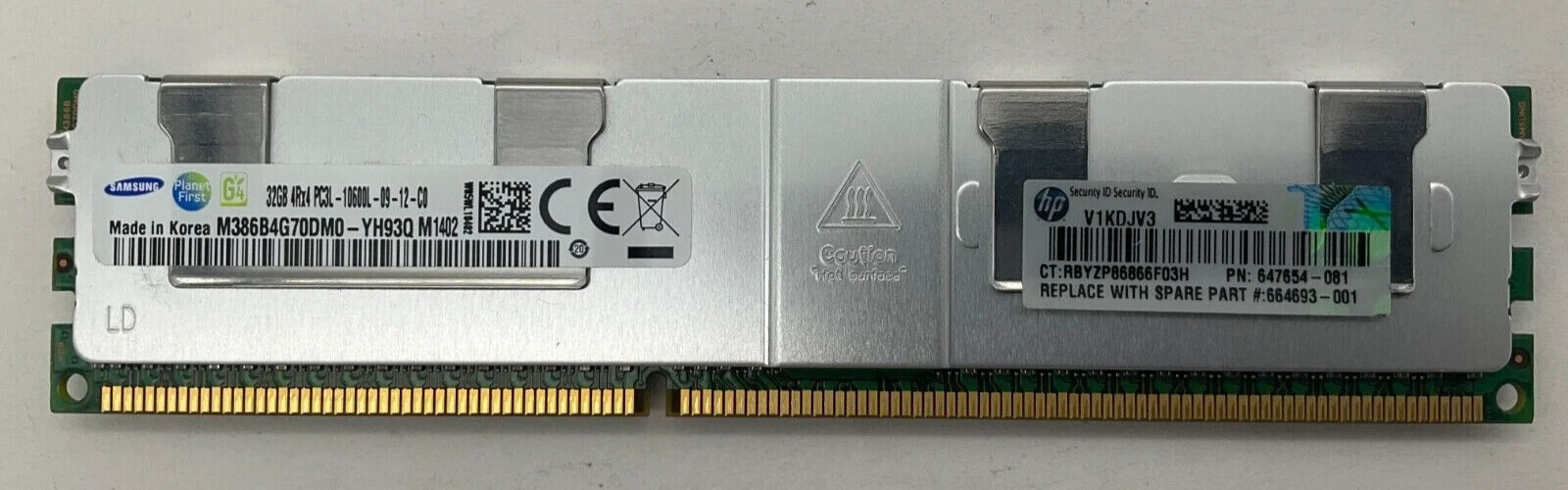 HP 647903-B21 664693-001 647654-081 32GB 4Rx4 ECC Load Reduced Server Memory RAM