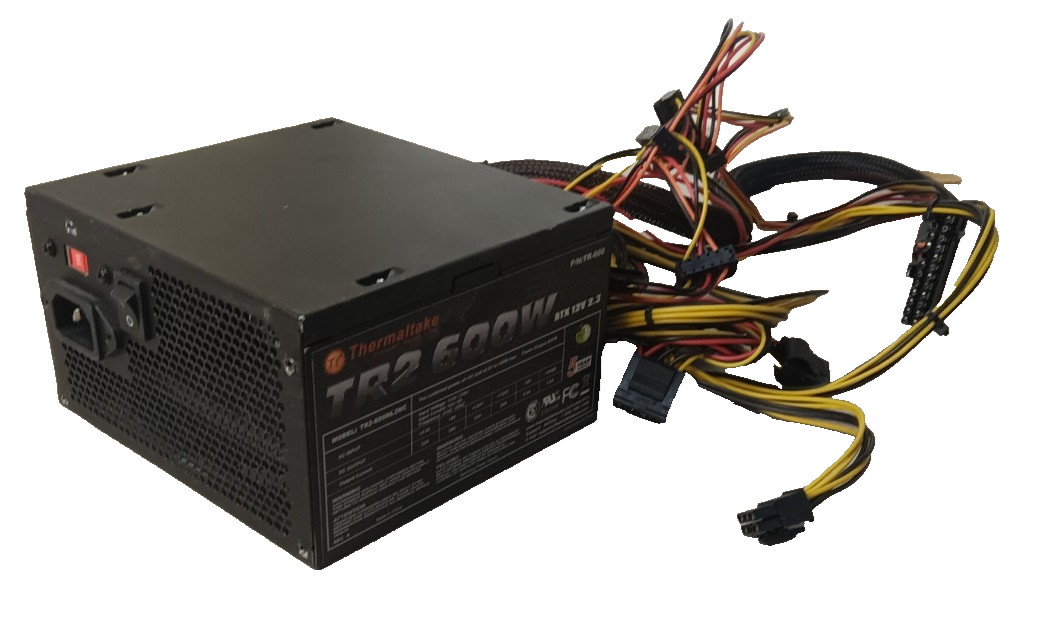 Thermaltake TR2-600NL2NC TR-600 600W Switching Power Supply Unit PC | Tested