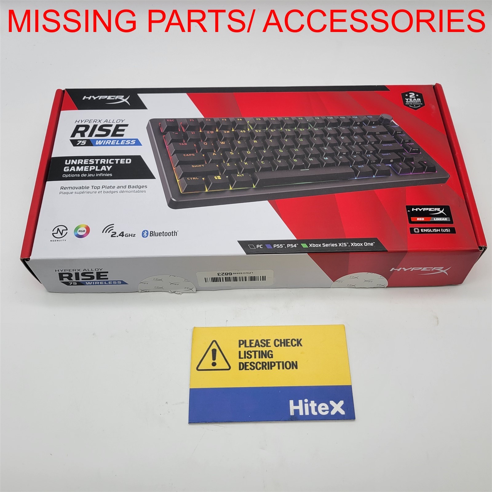 HyperX Alloy Rise 75 Wireless – Hot-Swappable 75% Mechanical Keyboard *READ*