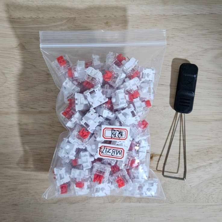 Cherry MX Silent Red Linear Keyboard Switches - Bag of 87 switches
