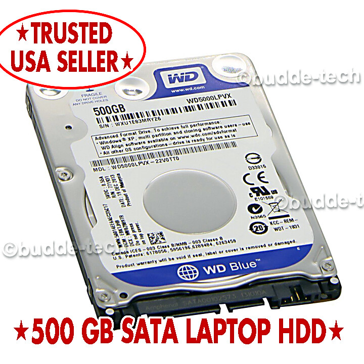 2.5" inch SATA Laptop Hard Drive 500GB - Windows Mac PC Apple Your Choice Clean