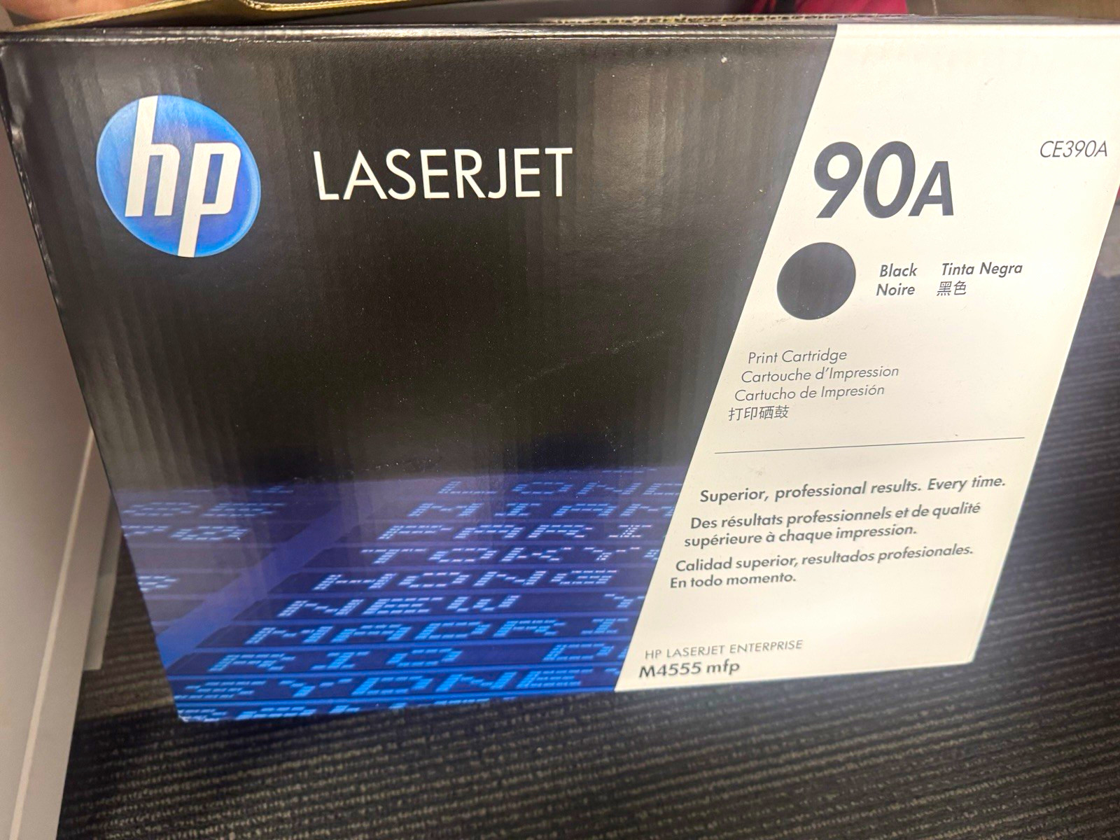 HP 90A CE390A Black Toner Cartridge for LaserJet Enterprise M4555 MFP