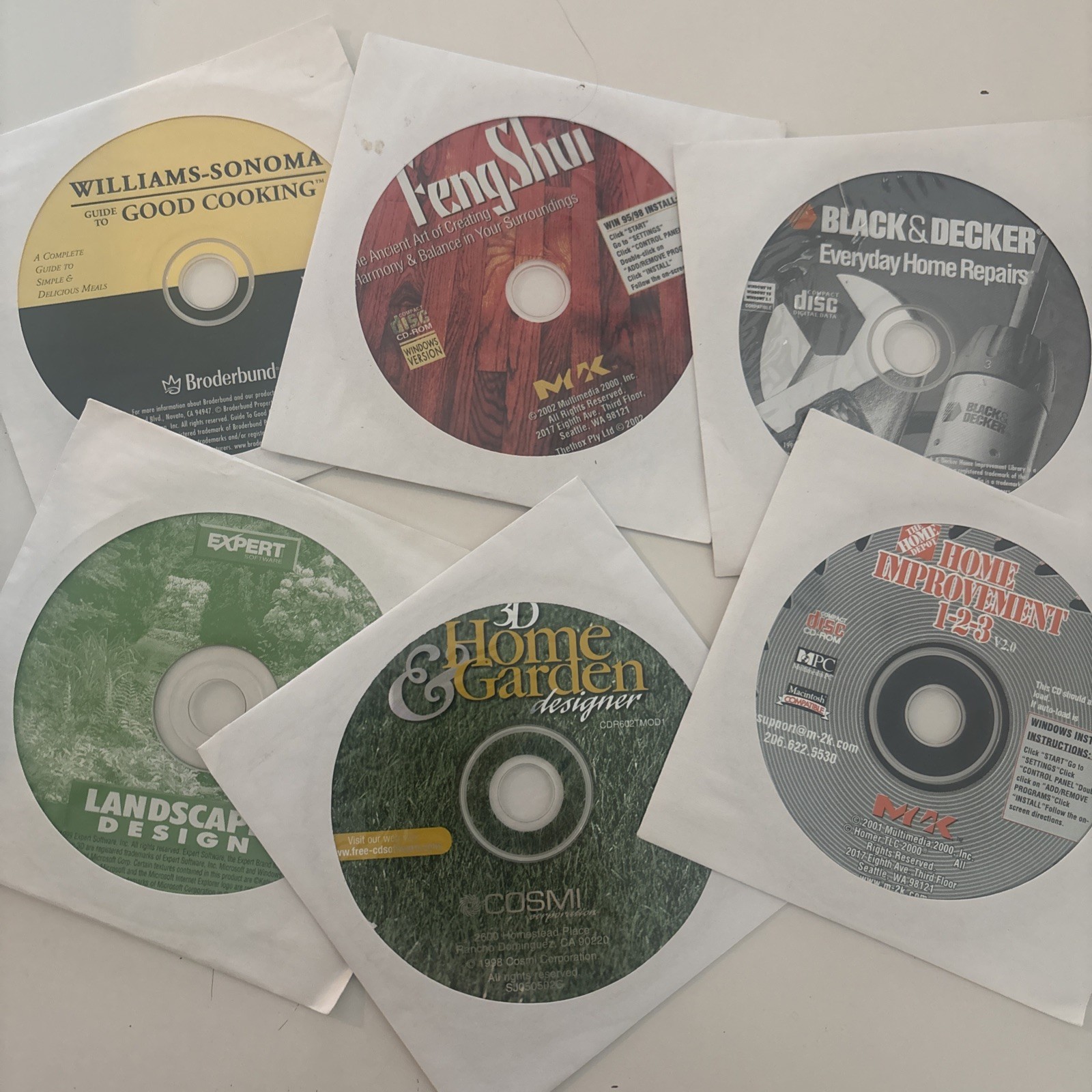 Vintage Lot Home Design Improvement Cooking landscape tools CD ROM Lot For PC