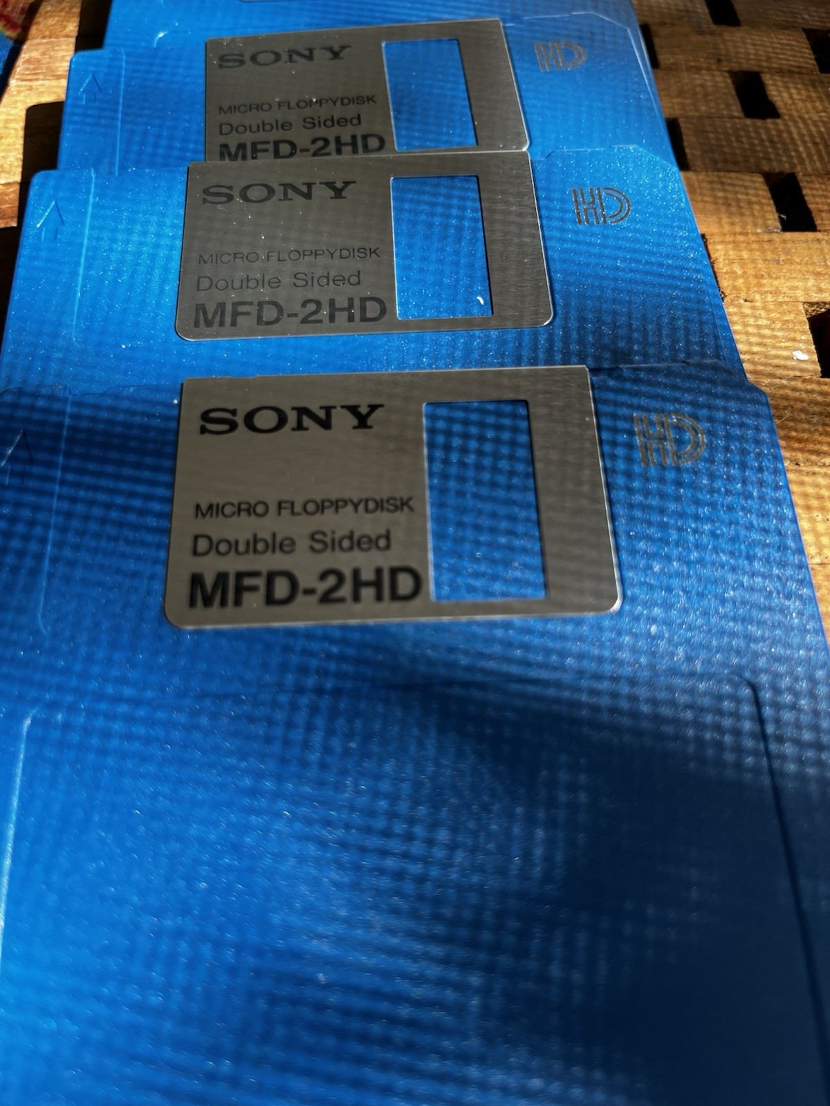 Sony MFD-2HD 3.5 Floppy Disks 1.44MB Double Sided HD Blue Lot 6