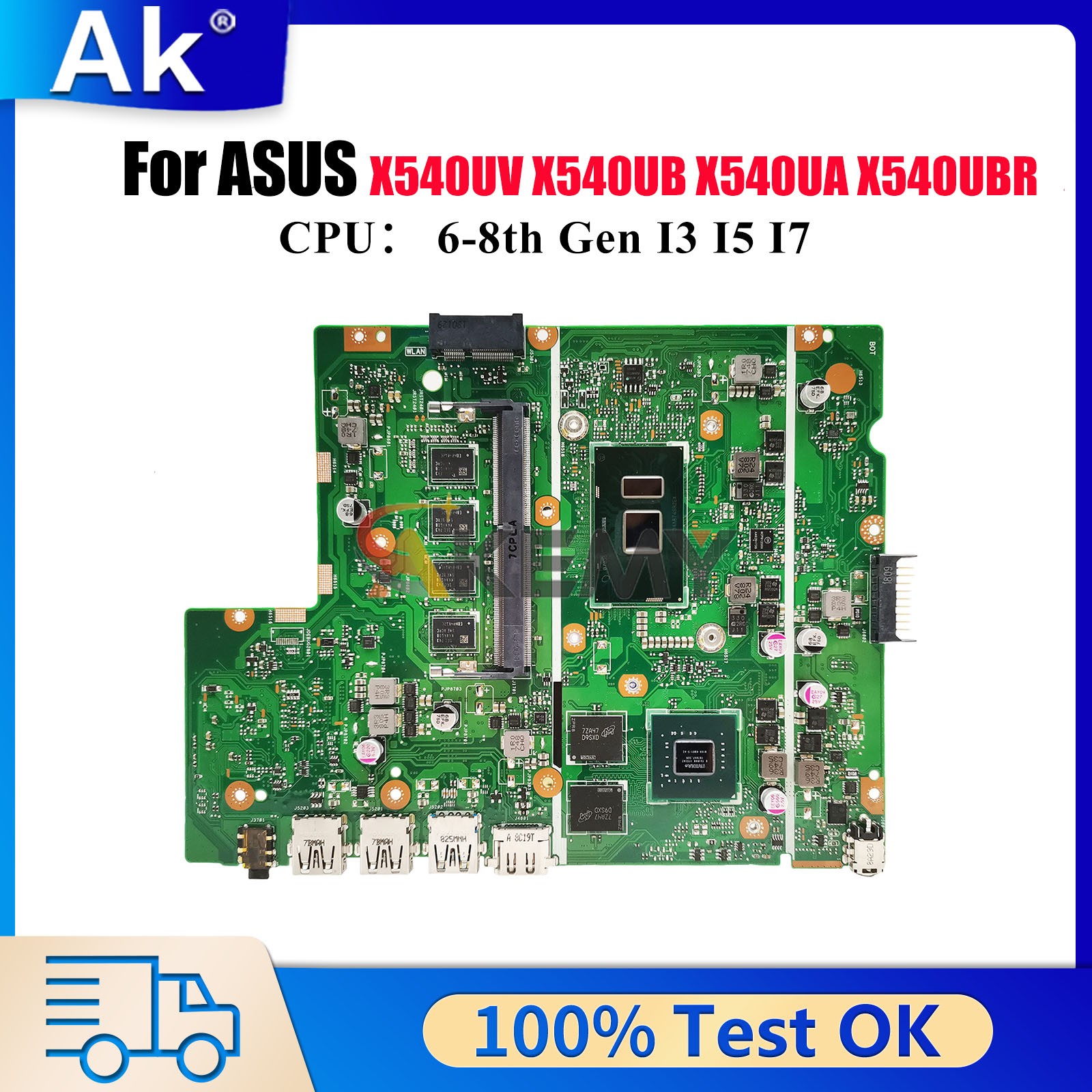 X540UV Motherboard For ASUS P540U X540UBR A540U F540U K540U Mainboard W/CPU