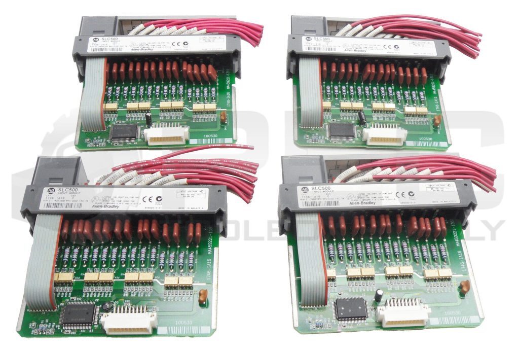 LOT OF 4 ALLEN BRADLEY 1746-IA16 /C INPUT MODULES SLC500 85-132VAC 50/60HZ