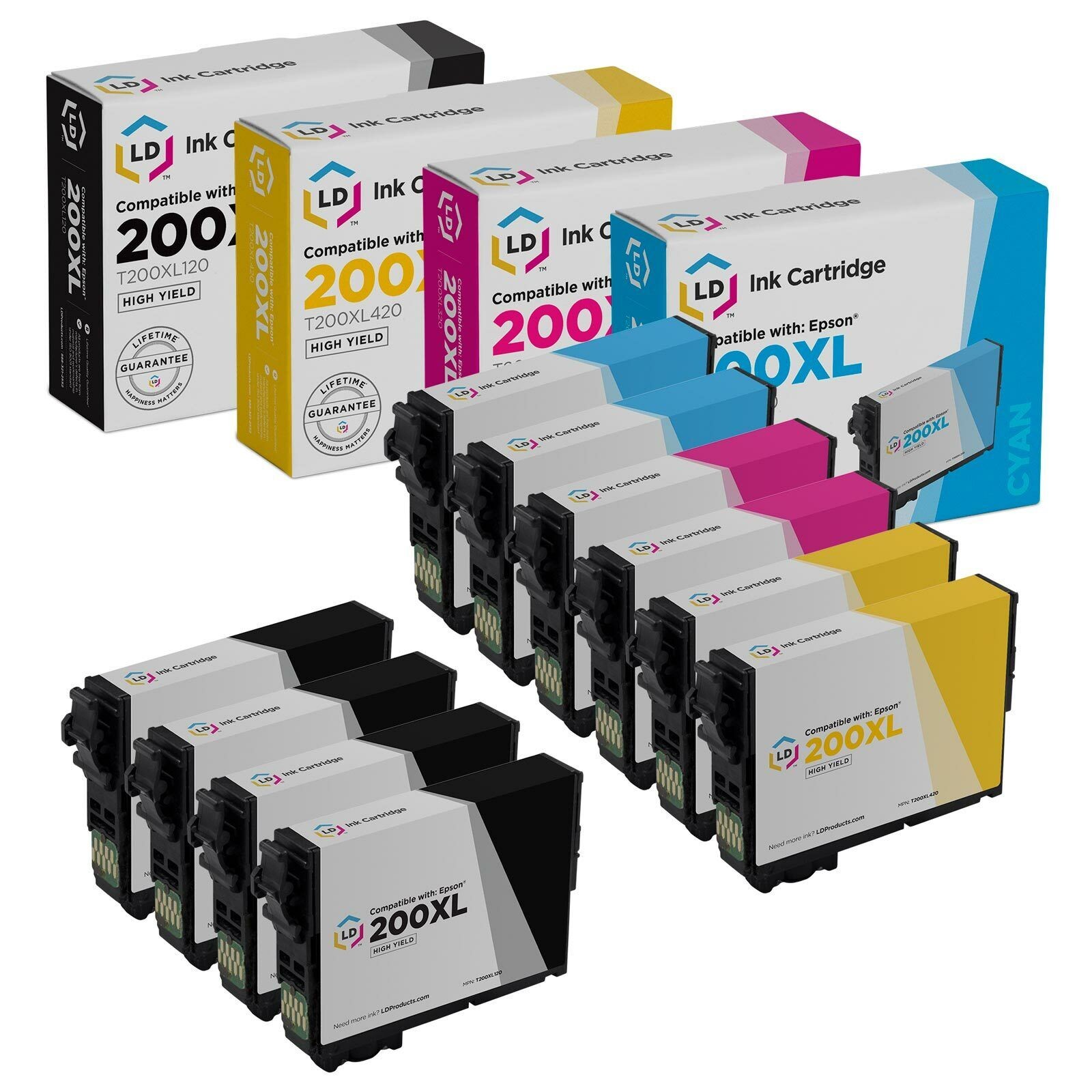 LDFor Epson T200XL Bulk 10pk HY T200XL120 T200XL220 T200XL320 T200XL420