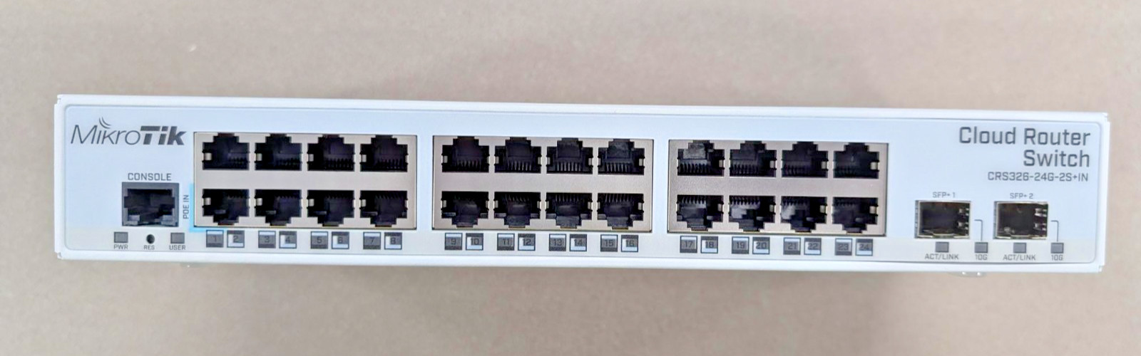 MikroTik CRS326-24G-2S+IN 24-Port Gigabit Managed Switch 2x 10G SFP+ - New