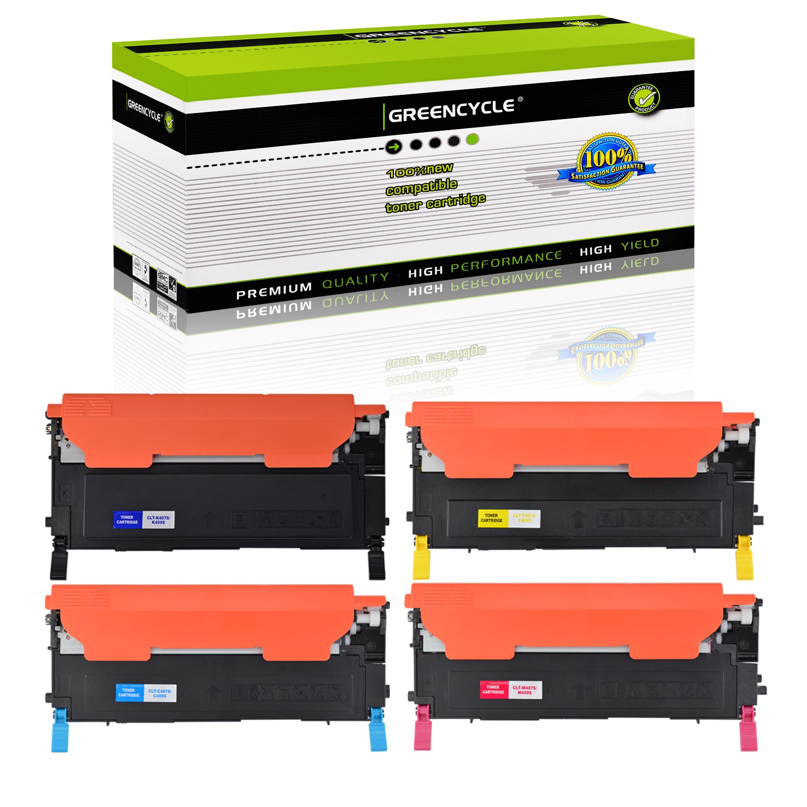 4PK CLT-409S Fits For Samsung CLP-315 Color TONER SET CLP-315W CLX-3175FN 3175FW