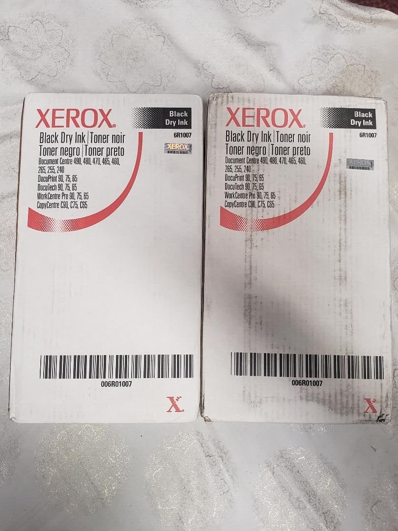 Lot of ( 2 ) Genuine Xerox ~006R01007 (6R1007) Black Toner 2-Pack New.