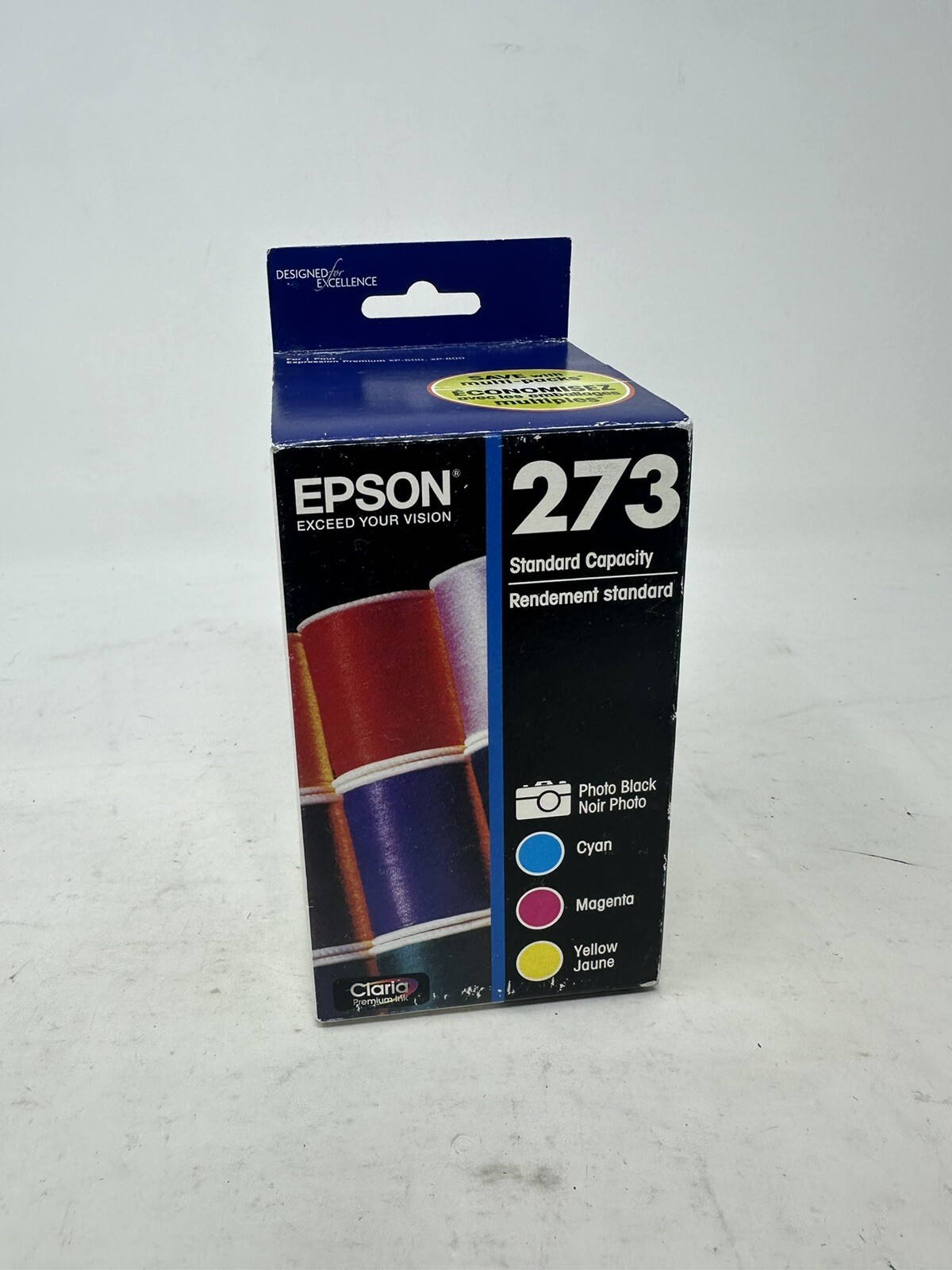 (4 Pack) NEW Epson 273 (T273520) Color Ink Cartridge - Cyan Magenta Yellow Black