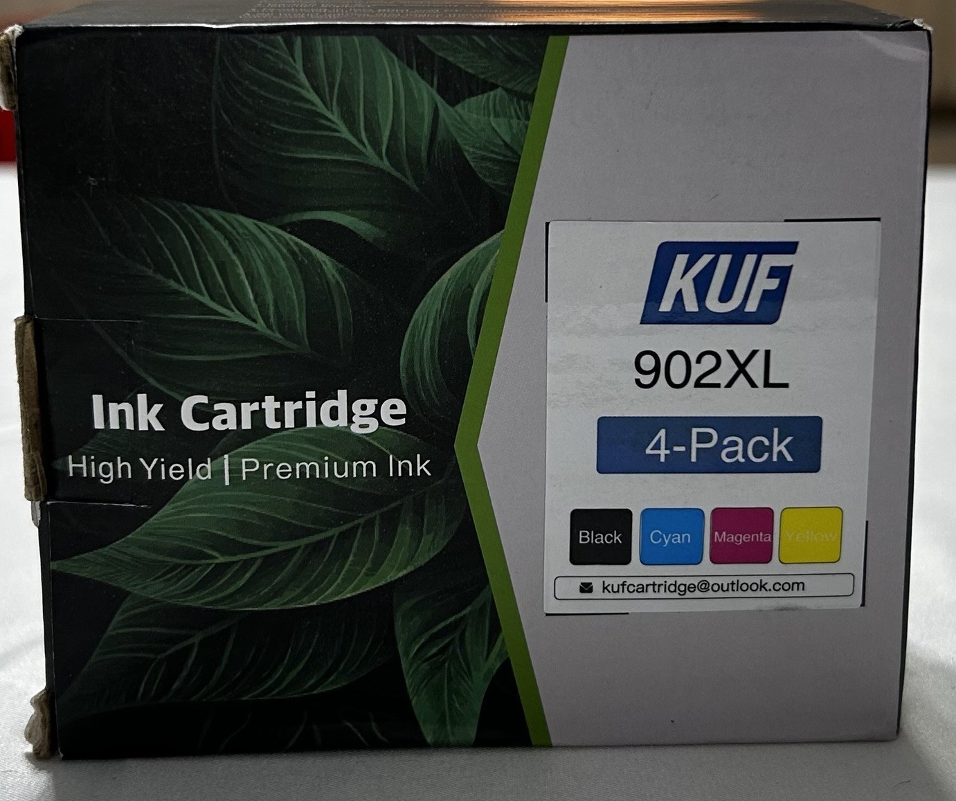 KUF 902XL High Yield Ink Cartridge 4-Pack Black Cyan Magenta Yellow Non-OEM Set