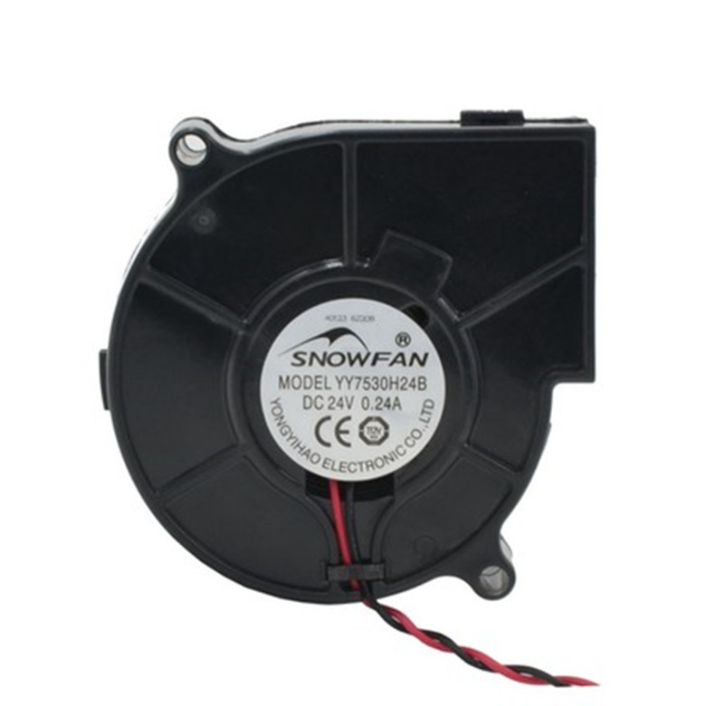 1PC Turbo Fan Double Ball Blower Hole Pitch 80MM YY7530H24B 24V 0.24A 7530