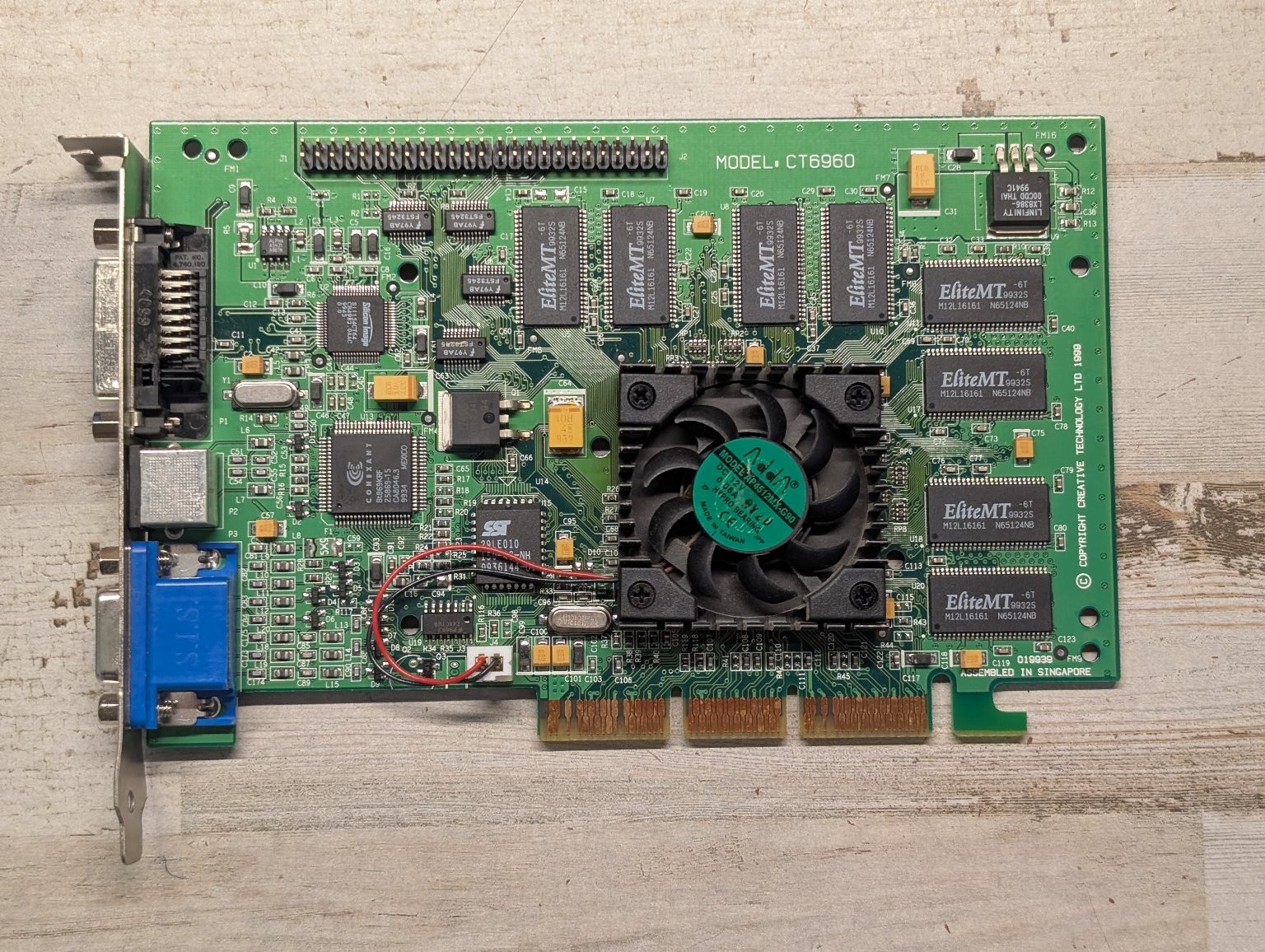 Creative Labs CT6960 AGP Video Card Vintage PC 16MB DVI VGA Geforce 256