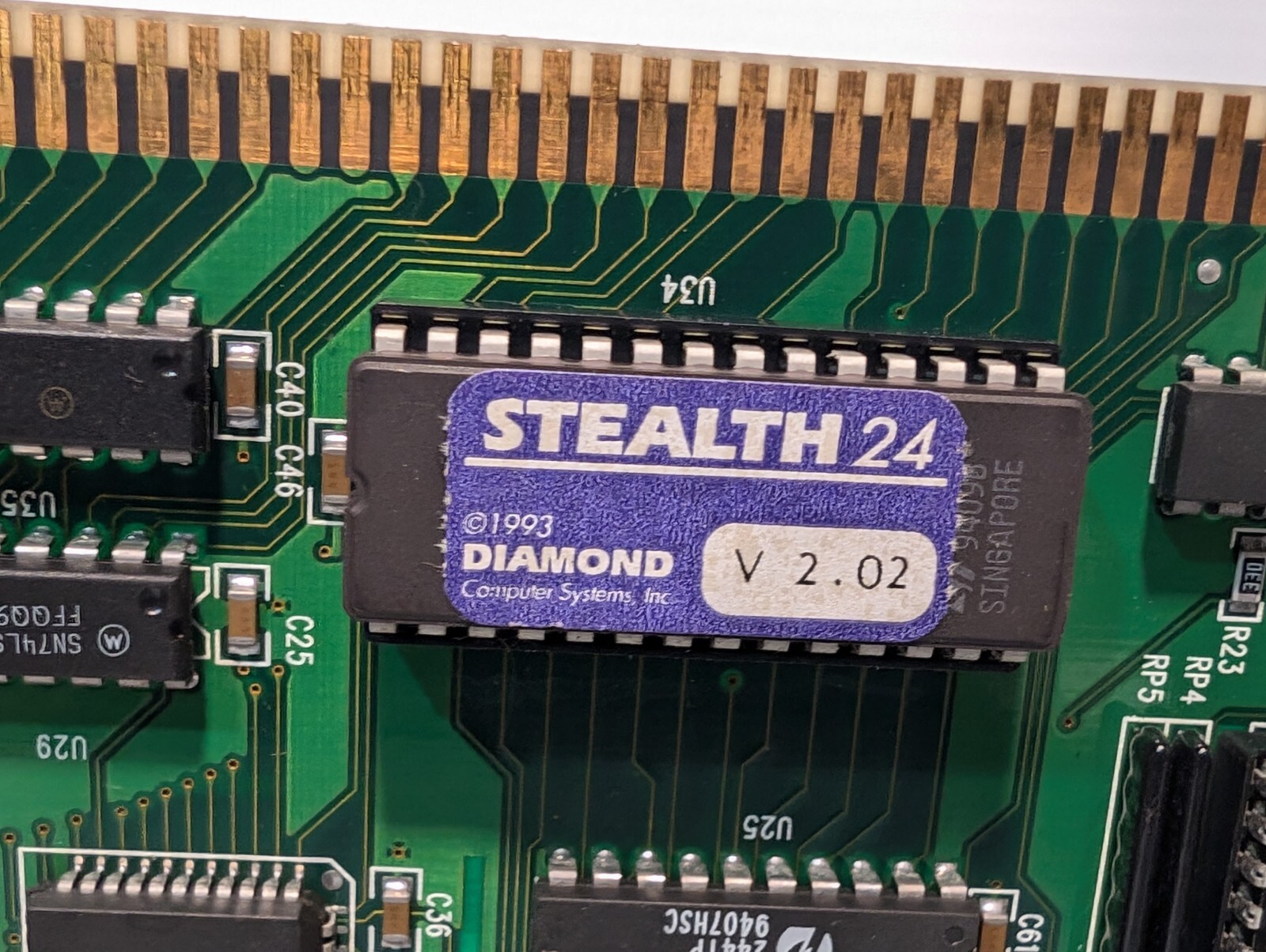 Vintage 1993 Stealth 24 Diamond Windows Graphics Card V2.02 FTU805A - 
