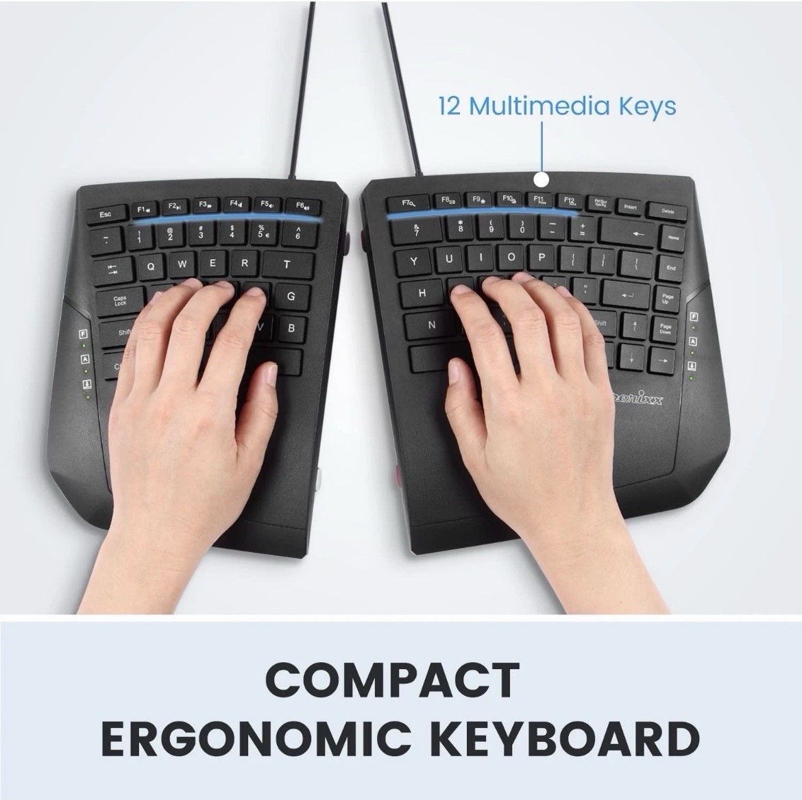 Perixx PERIBOARD-524 Wired Mini Membrane Ergonomic Split Keyboard READ DESCRIPT