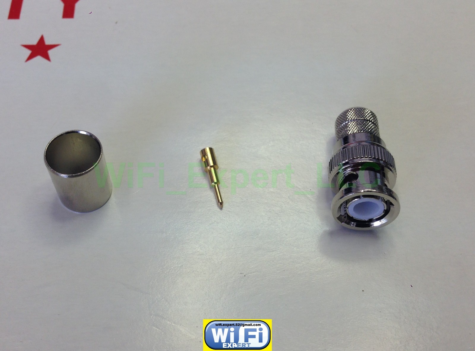1 BNC Male RF Crimp Coax Cable Connector LMR-400 Belden 9913 RG8 RG213 RFC400 US