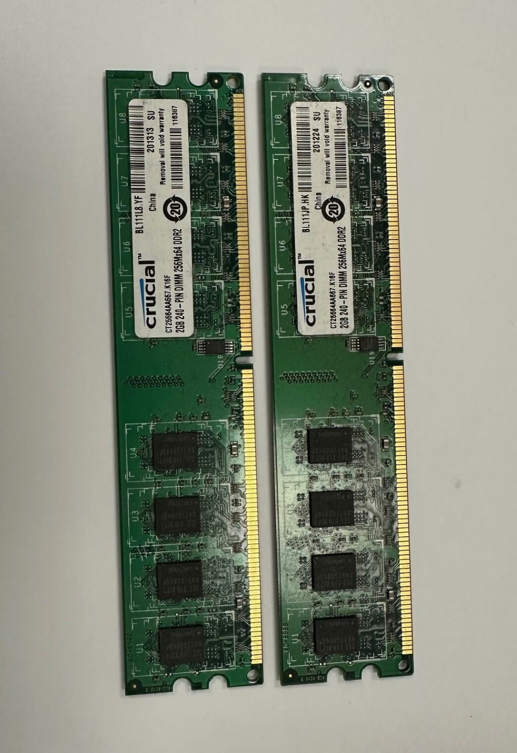 Crucial 12GB (6X2GB) DDR2 Ram Memory For Desktop PC DIMM 240 Pin