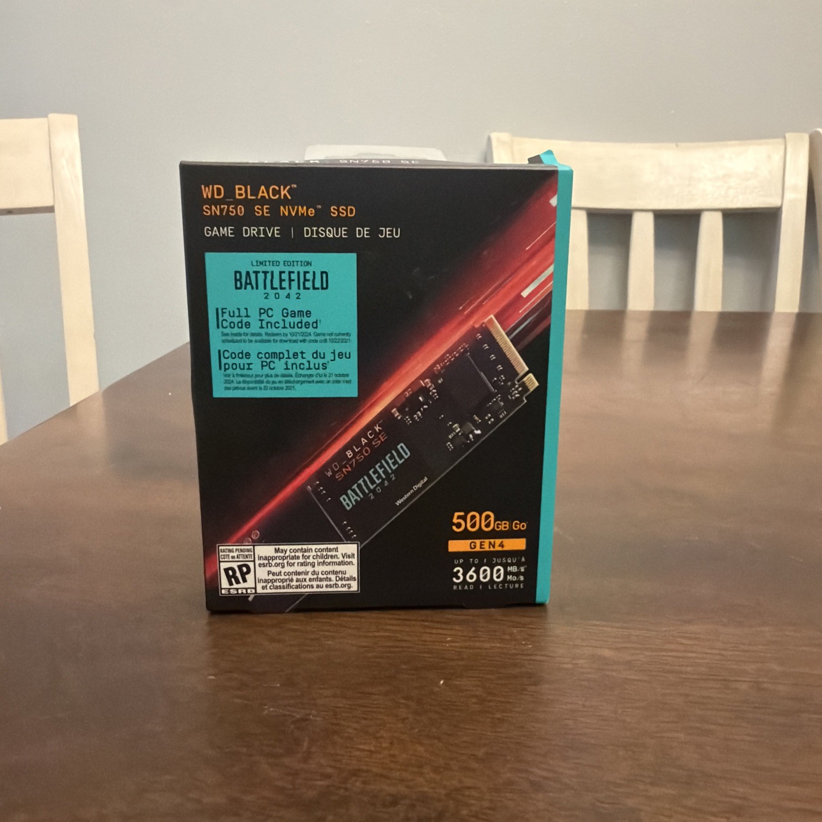 NEW - WD BLACK 1TB SN750 SE NVMe GEN4 SSD  Battlefield 2042 Edition