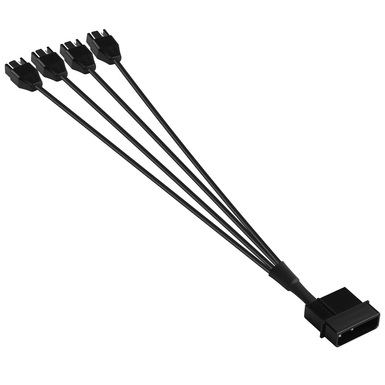 Molex to 4 Pin Fan Cable 12V Full Speed PC Fan Power Splitter, Dual 4-Pin