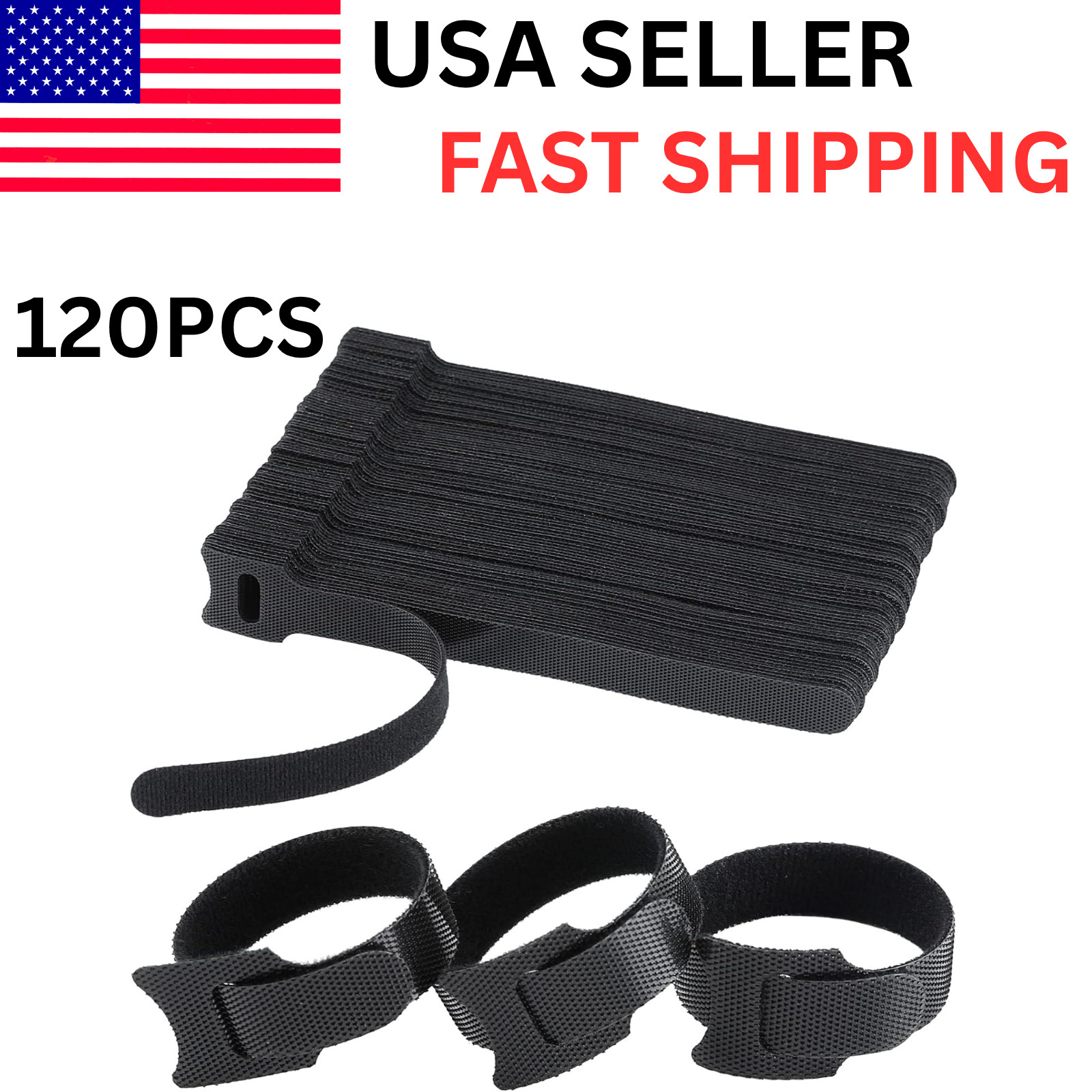 120PCS 6 Inch Reusable Cable Ties Wire Ties Cord Organizer Cable Organizer