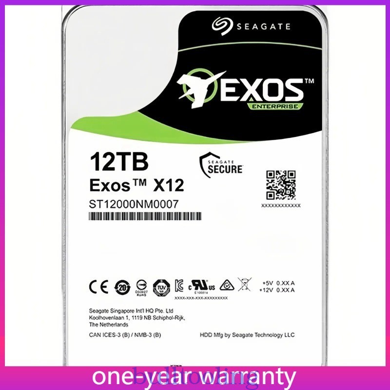 ST12000NM0007 SEAGATE EXOS X12 12TB 7200PRM SATA 6G 512e 3.5" 256MB SERVER HDD