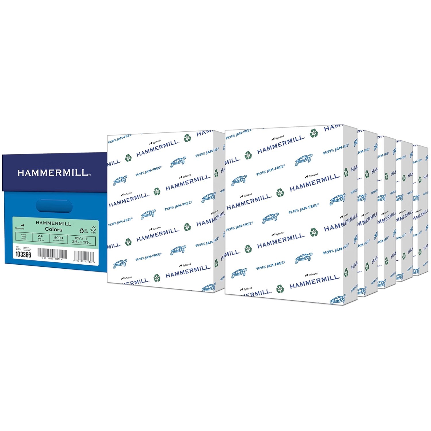 Pastel Green Colored Paper, 20 lb, 5000 Sheets - Eco-Friendly & Smooth
