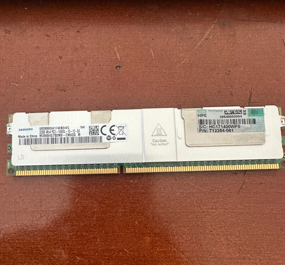 HPE 32Gb 4Rx4 PC3-14900L ECC DIMM Memory 712384-081 708643-B21