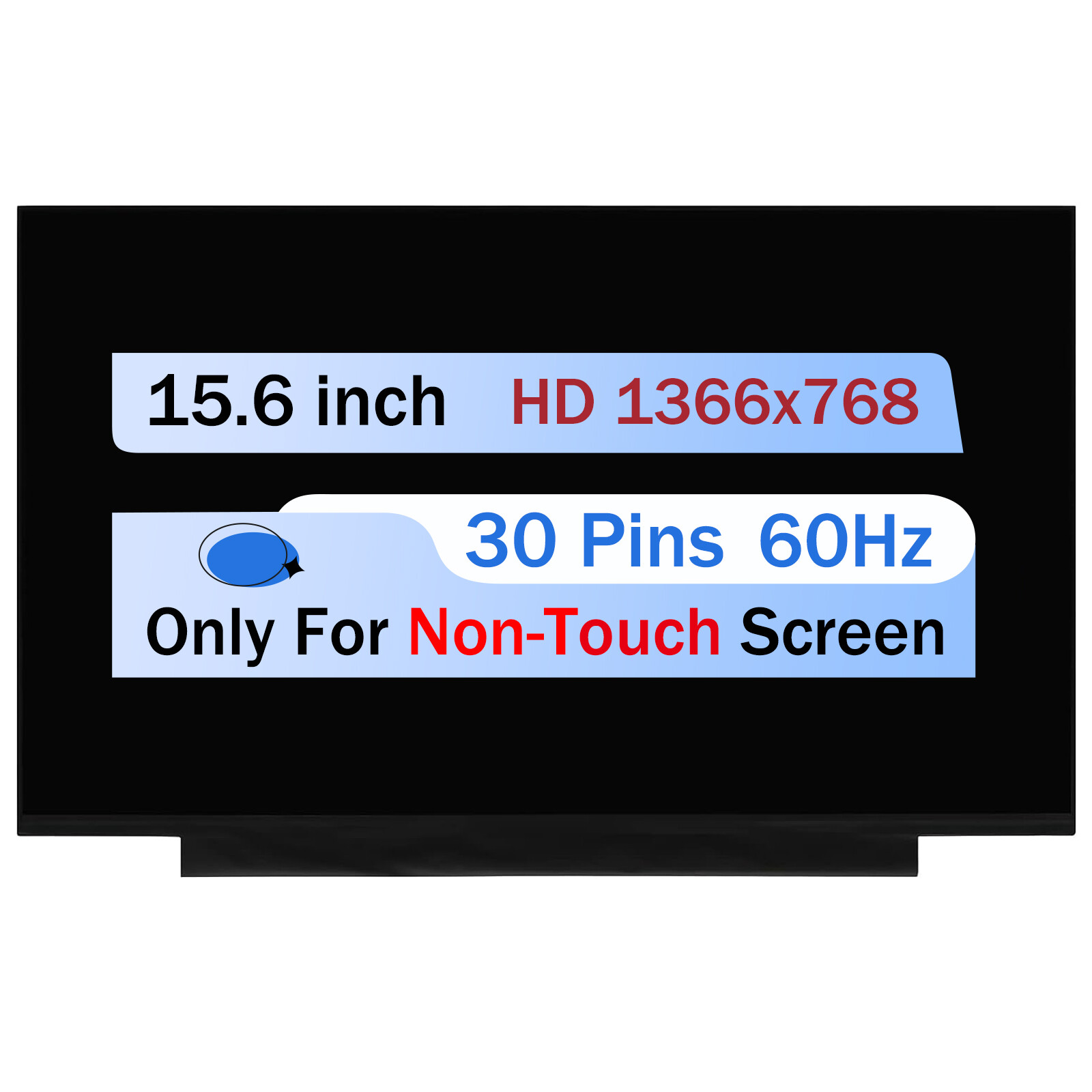 L63568-001 15.6" HD For HP 15T-DY100 15T-DY200 HD LCD Non-Touch Screen Display