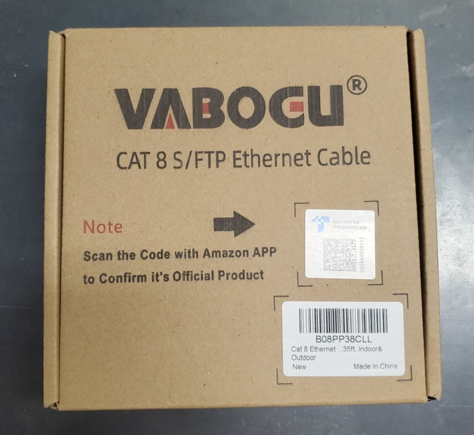 NEW Vabogu Cat8 Ethernet Cable 35ft Heavy Duty High Speed Internet Network Cable