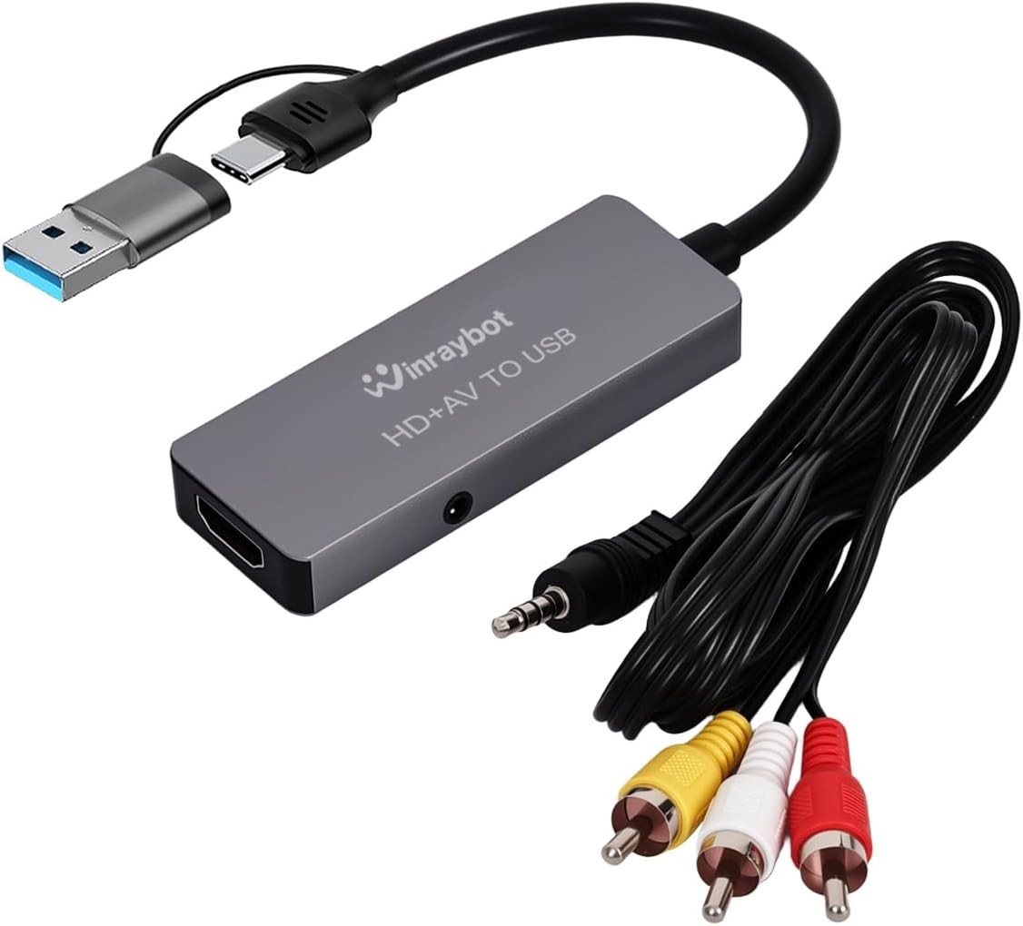 Studio-Quality VHS to Digital Converter with HDMI Support for Gaming & Streaming